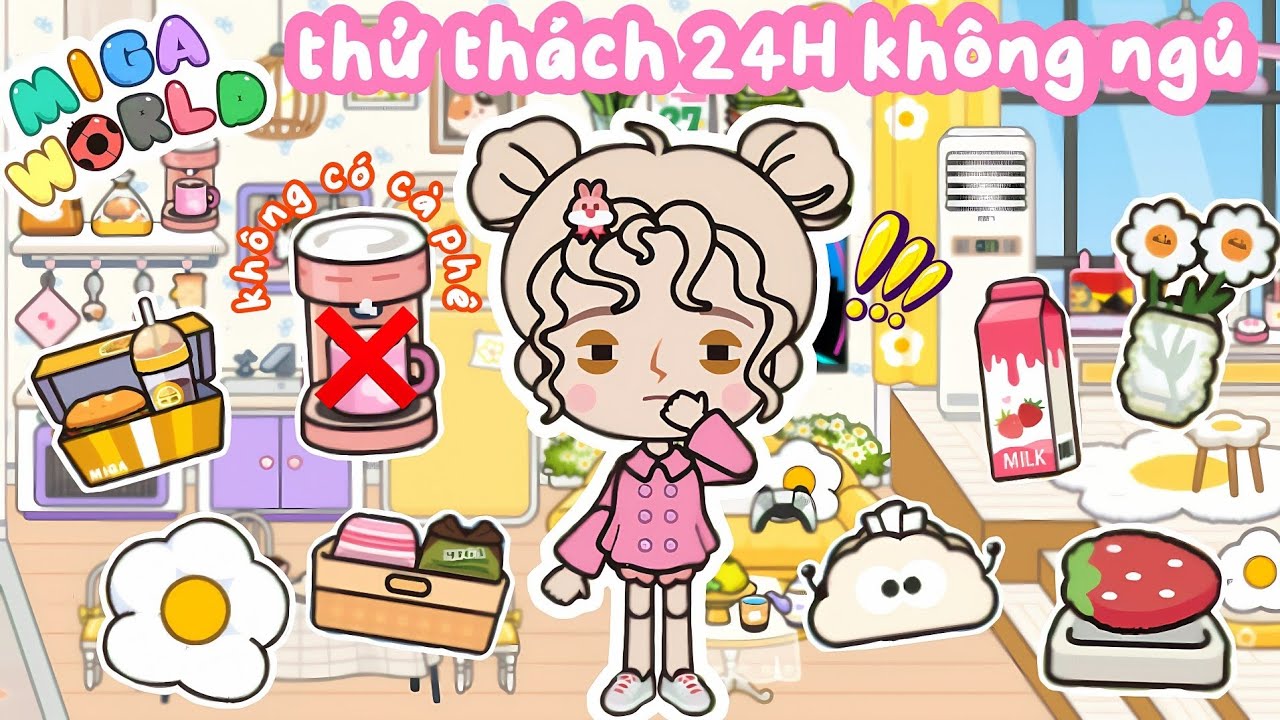 THỬ THÁCH 24H KHÔNG NGỦ TRONG MIGA TOWN 😱⁉️💤 và cái kết… | Bơ Channel