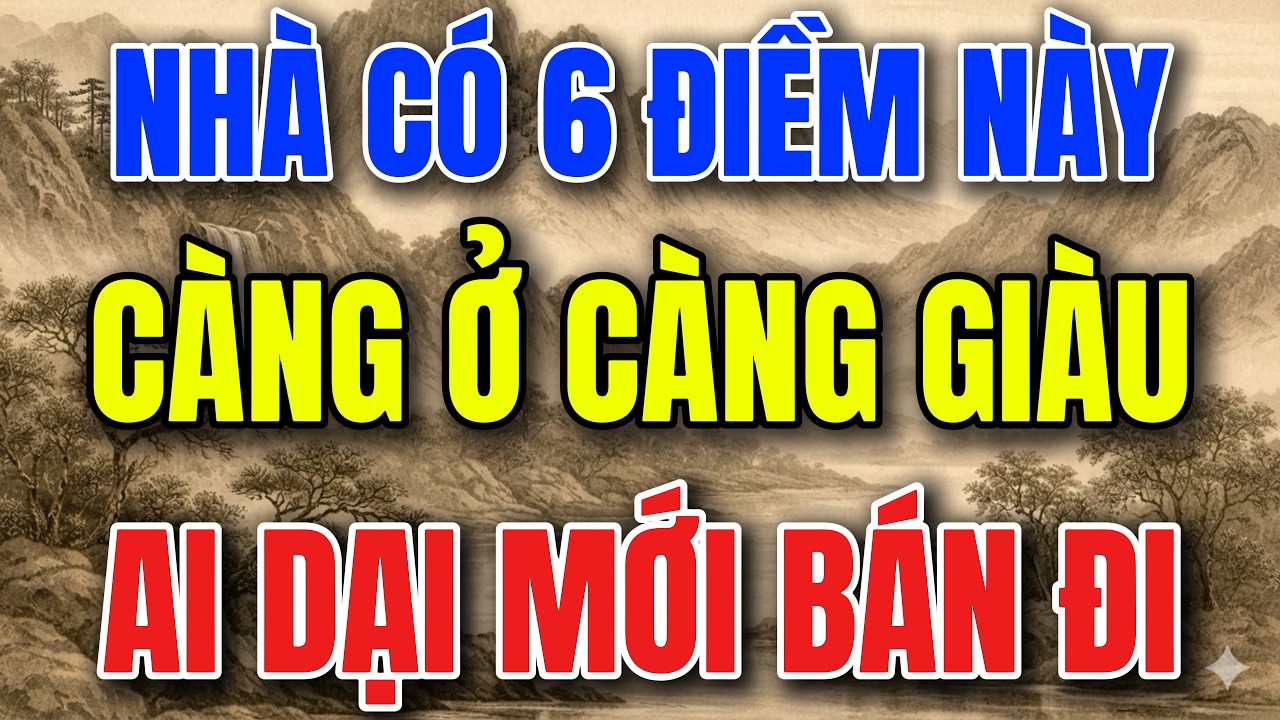 NHÀ CÓ 6 ĐIỀM NÀY, CÀNG Ở CÀNG GIÀU, AI DẠI MỚI BÁN - Lời Phật Dạy #loiphatday #phongthuy #phatphap