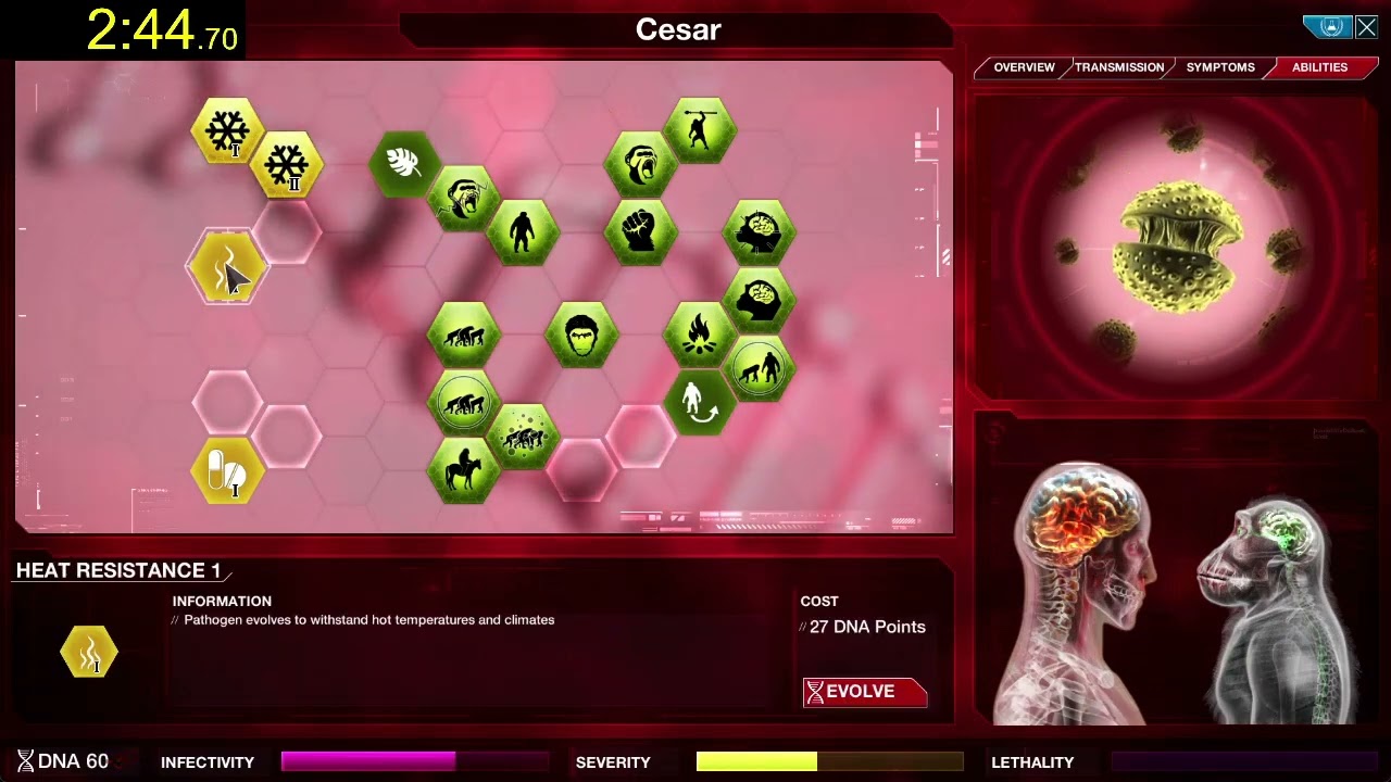 First Plague Inc. Evolved Speedrun PB | Simian Flu% | Casual | 4:17.9