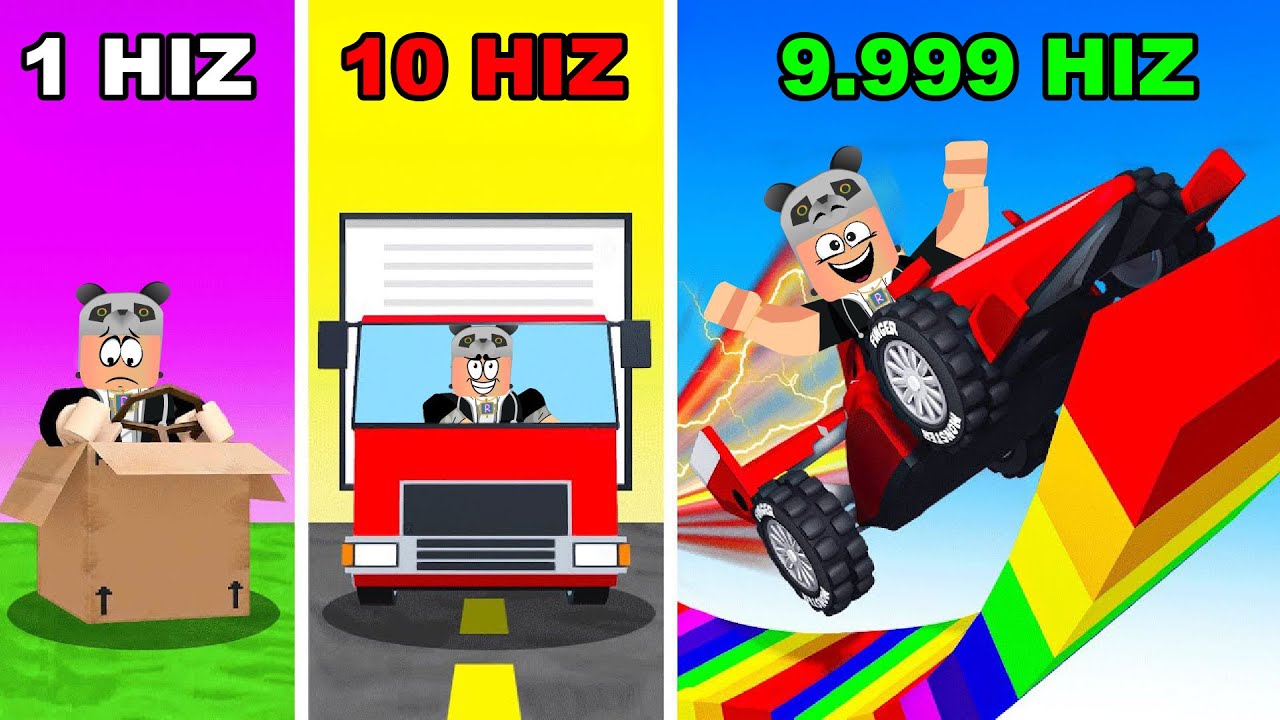 En Hızlı Arabaya Geçip Hızlandım ve Uçtum ! - Roblox