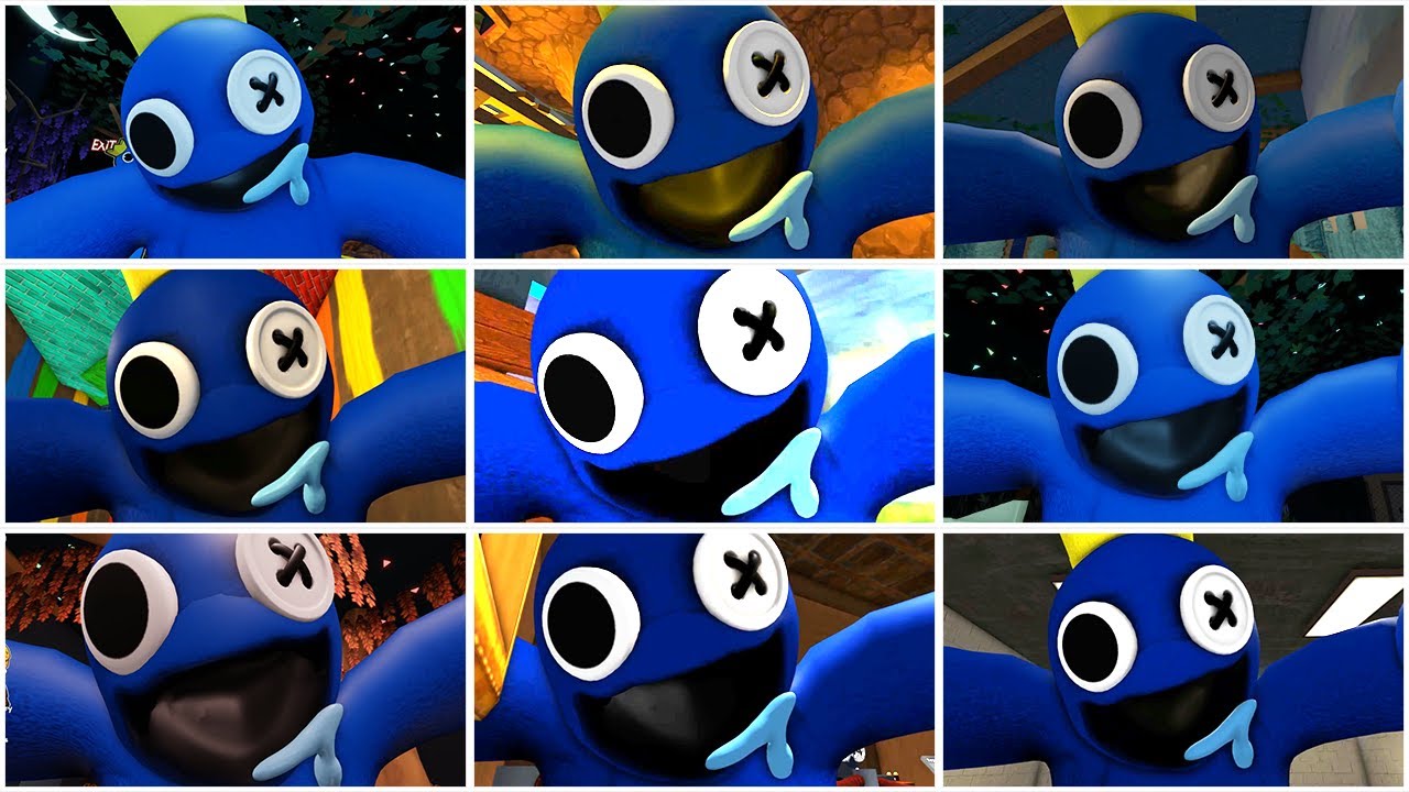 Rainbow Friends BLUE JUMPSCARES In Different Spots