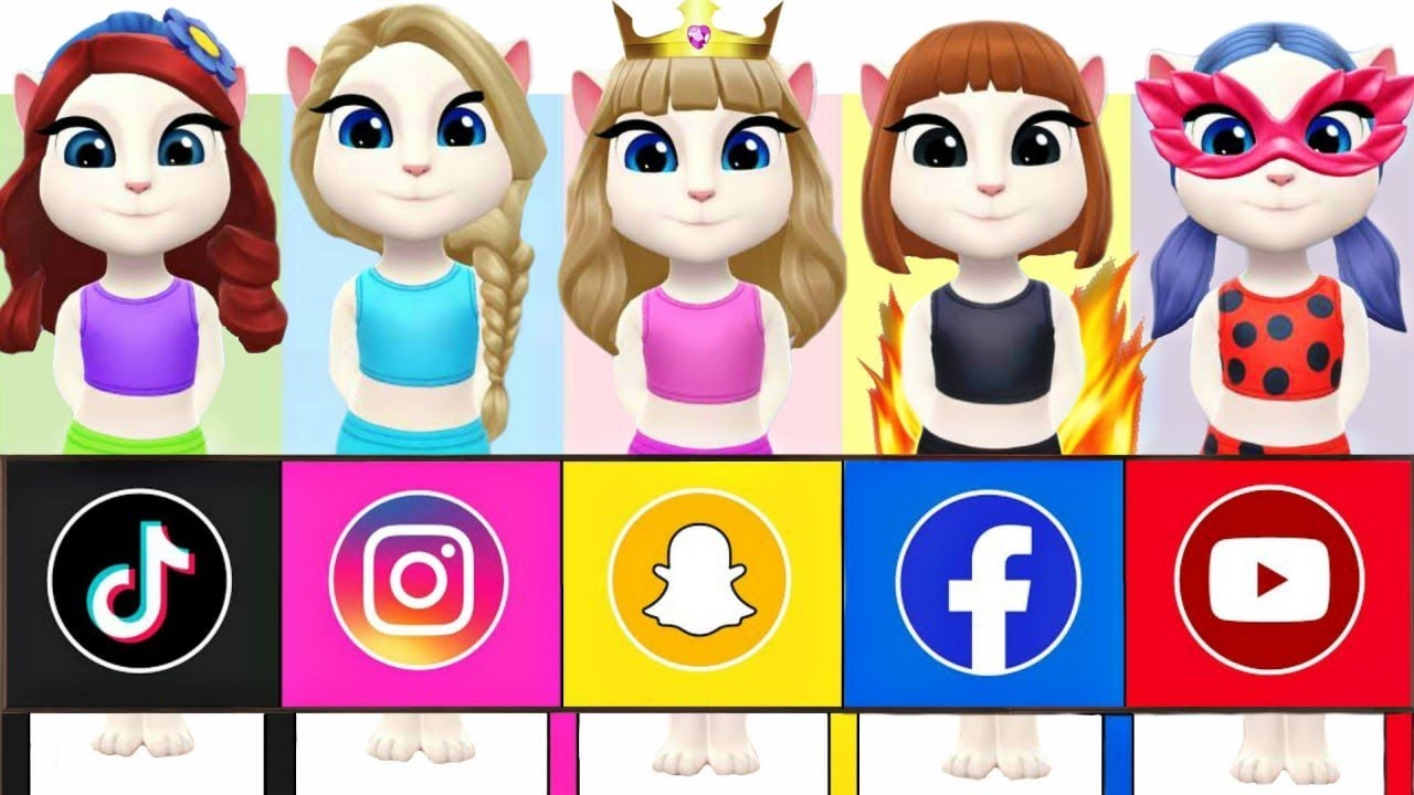 My Talking Angela 2 | Fashion on Social Media | Tik Tok | Snapchat | YouTube | Instagram