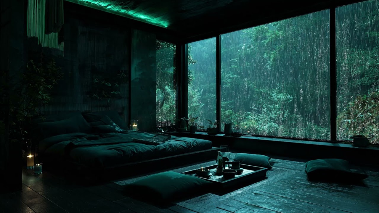 Heavy Midnight Rain 🌙🌧 | Relaxing Rain Sounds for Sleep, Stress Relief & Peaceful Night