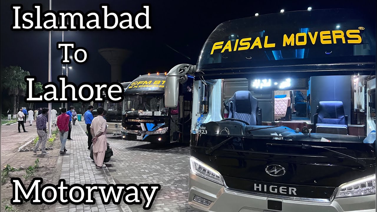 Islamabad To Lahore | Motorway M2 | Bus Service in Pakistan 🇵🇰
