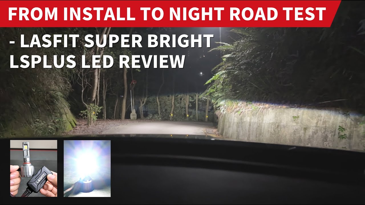 Montaż żar&oacute;wek reflektorowych Lasfit Super Bright LED i jazda pr&oacute;bna w nocy