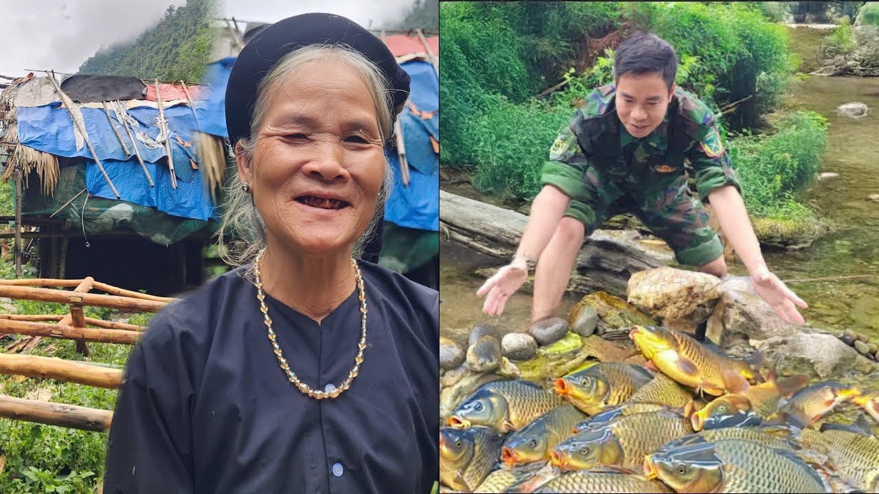 Harvesting fish to escape from an evil biological mother - living with 80 year 80-year-old woman