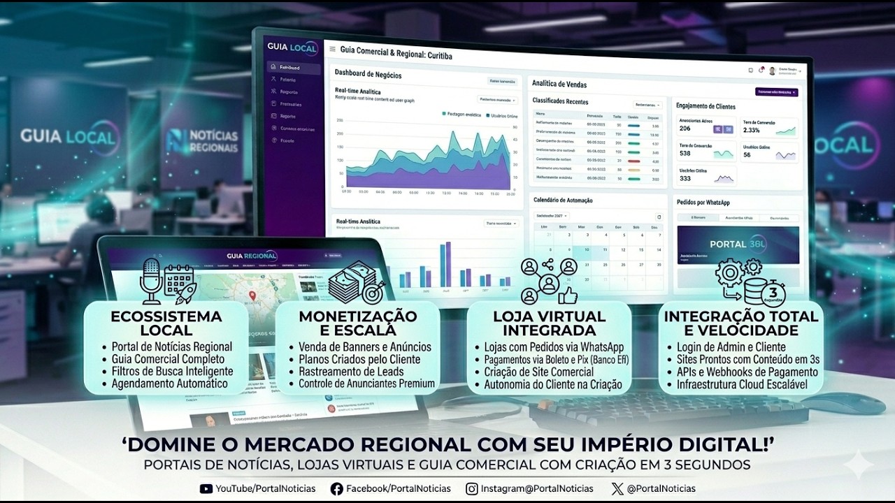 Criador de sites e classificados vers&atilde;o 14.2 - Guia Comercial e Classificados - Webtec Technologies