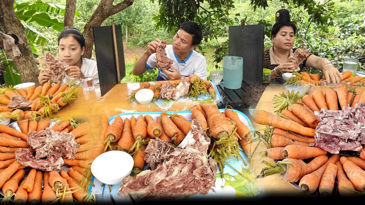 Cuộc Thi Ăn Hơn 10KG Củ Cà Rốt Và Xương Thịt Heo Giữa 3 Thánh Ăn