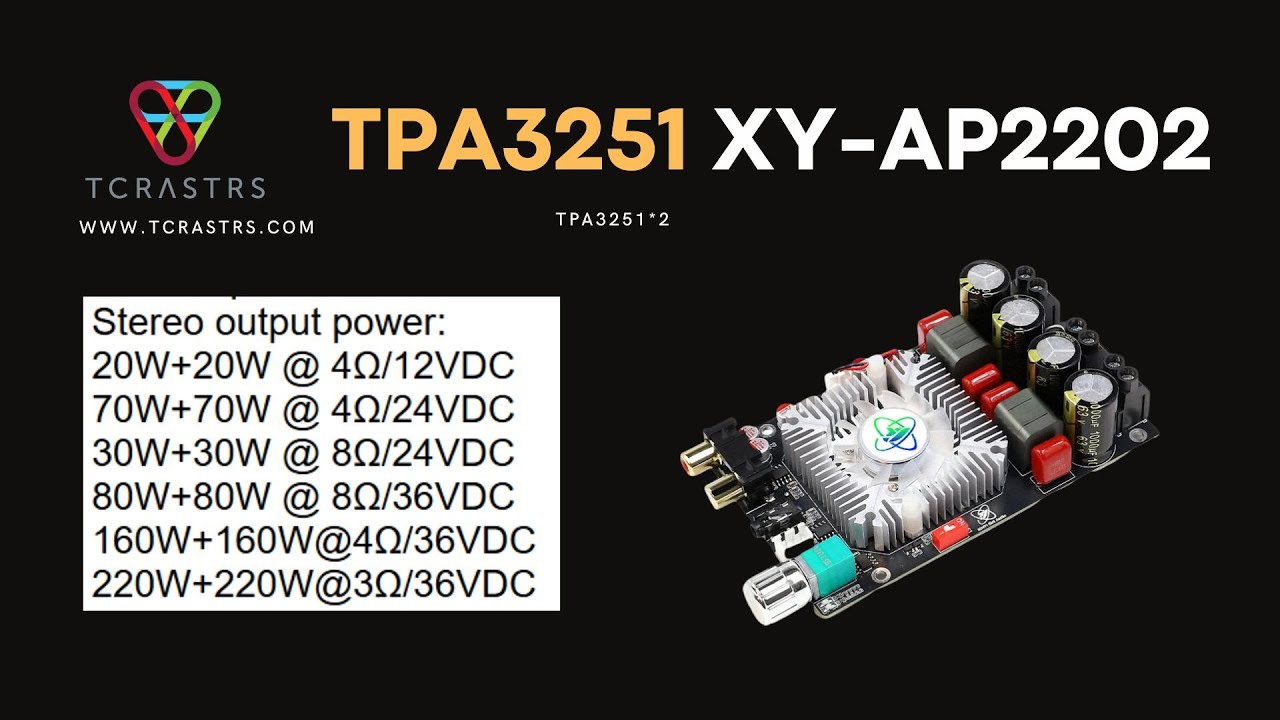 Тесты, измерения и обзор платы аудиоусилителя XY-AP2202 TPA3251