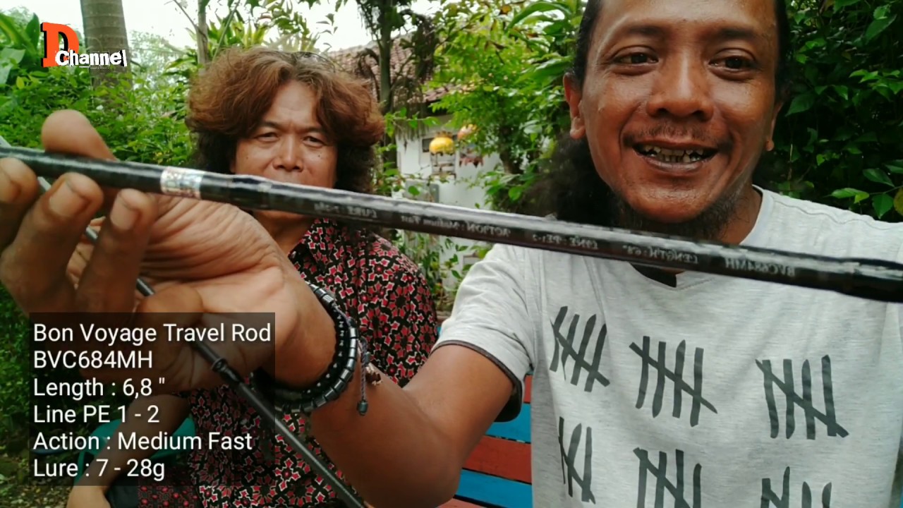 Joran pancing terbaik travel rod bone voyage bvc684mh.