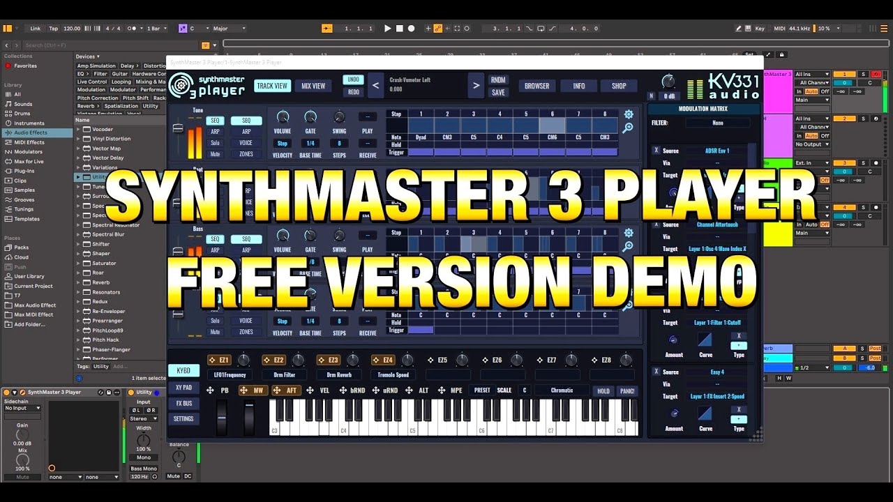 SynthMaster 3 Player — БЕСПЛАТНАЯ версия — Что включено и предустановленная демоверсия — ПК и Mac
