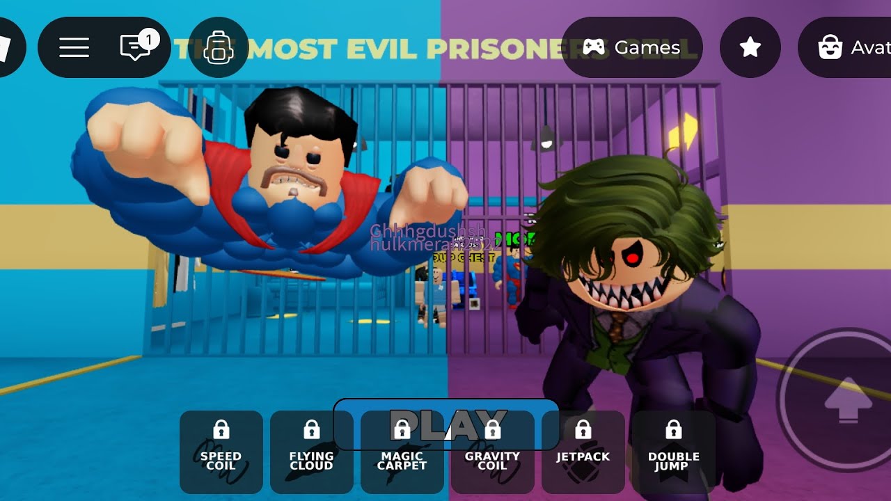 I PLAY SUPERHERO VS VILLAIN PRISON RUN ON ROBLOX 🤯