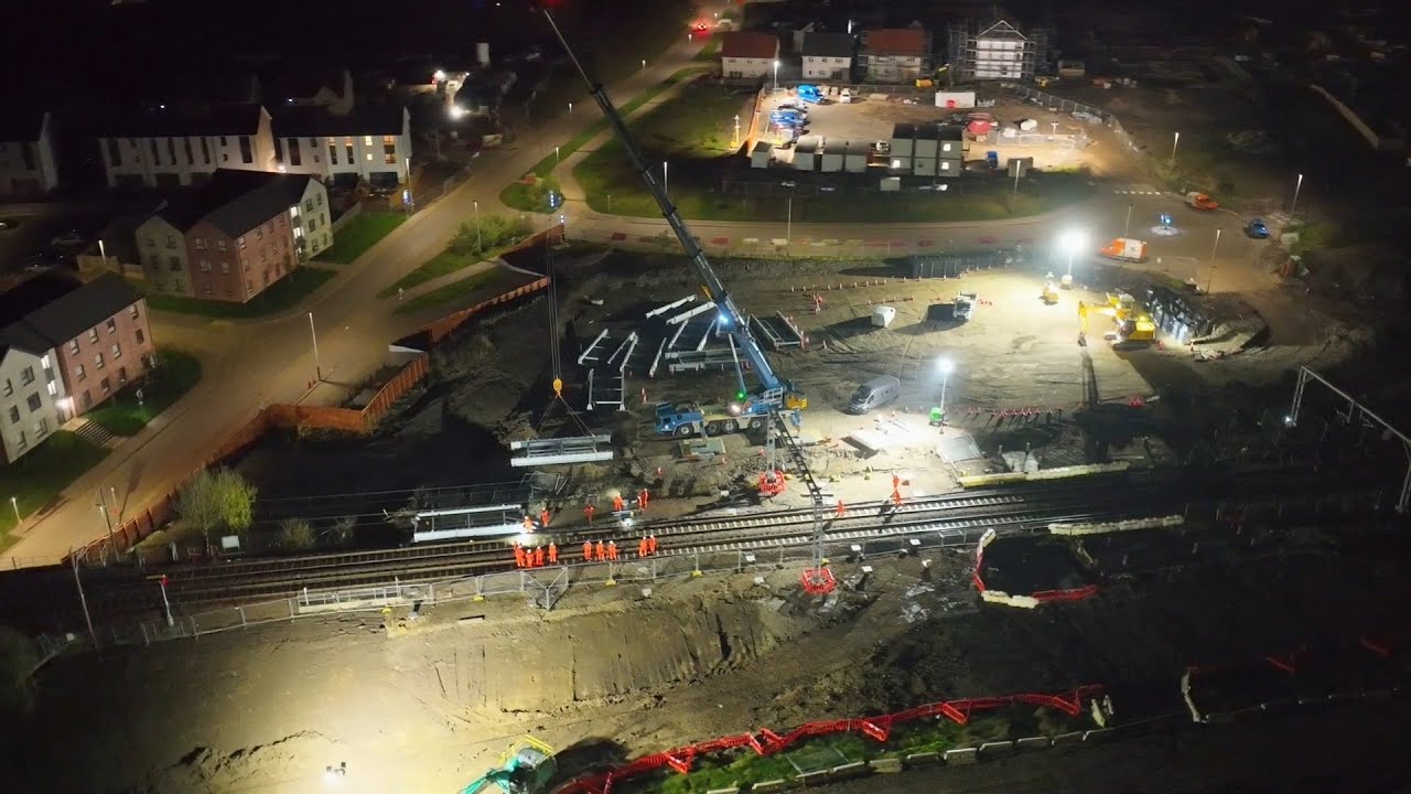 WATCH: Platforms take shape in construction of new £18.3m Balgray station