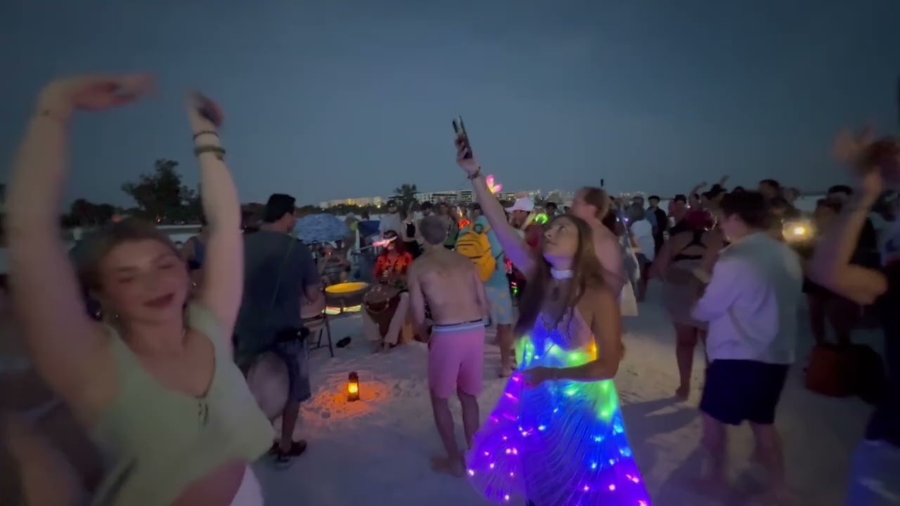 Siesta Key Drum Circle on Easter Sunday in Sarasota, Florida