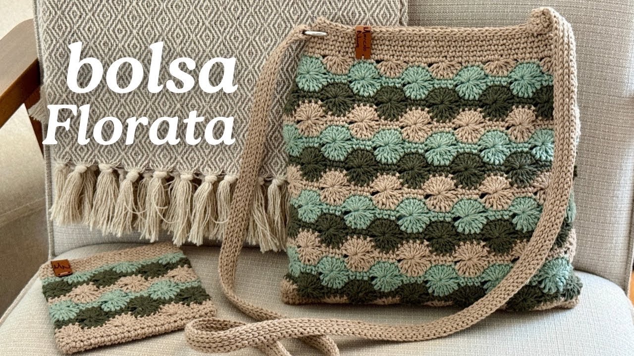 BOLSA FLORATA - Aprenda agora essa Bolsa de Crochê, fácil, elegante com este ponto incrível !!