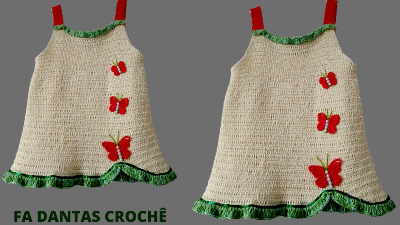 VESTIDO BORBOLETA CROCHÊ