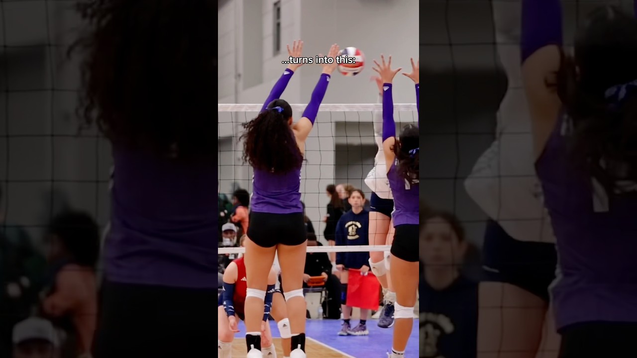 That block was CRAZY 👀🔥 #volleyball #volleyballworld #glowup #volleyballplayer #d1 #motivation
