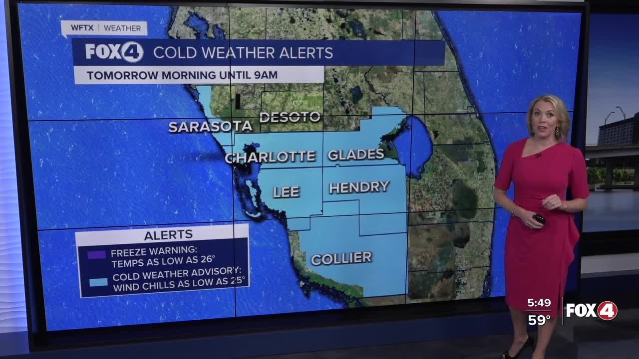 Feeling more like freezing Wednesday morning