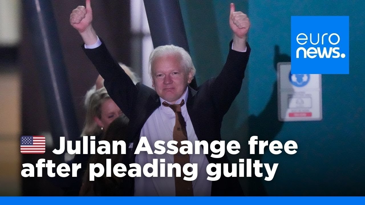 Julian Assange walks free after pleading guilty in US court to leaking military secrets | euronews🇬🇧