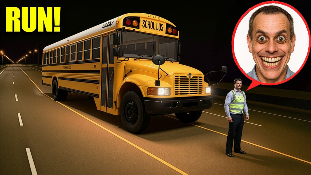 If you see a SCHOOL BUS DRIVER SMILING, run!