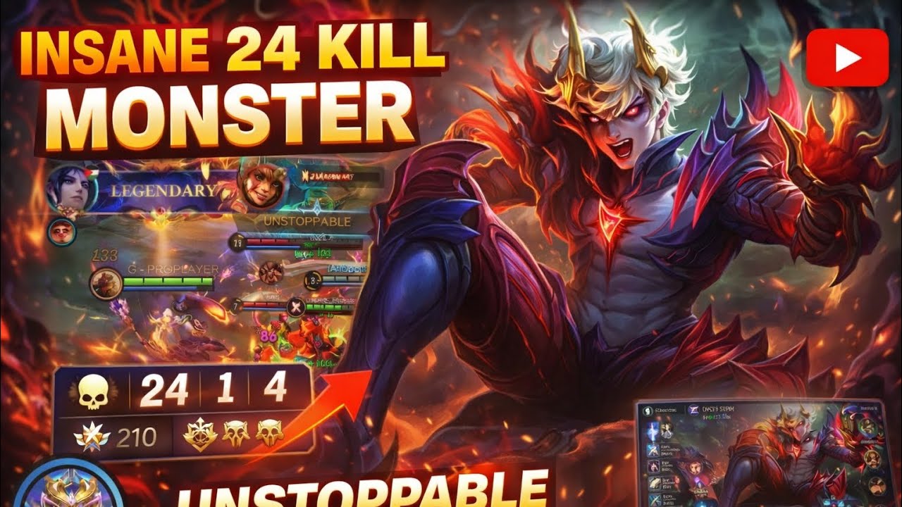 24 KILL MONSTER POWER Of MOBA LEGEND game play ⏯️▶️⏯️