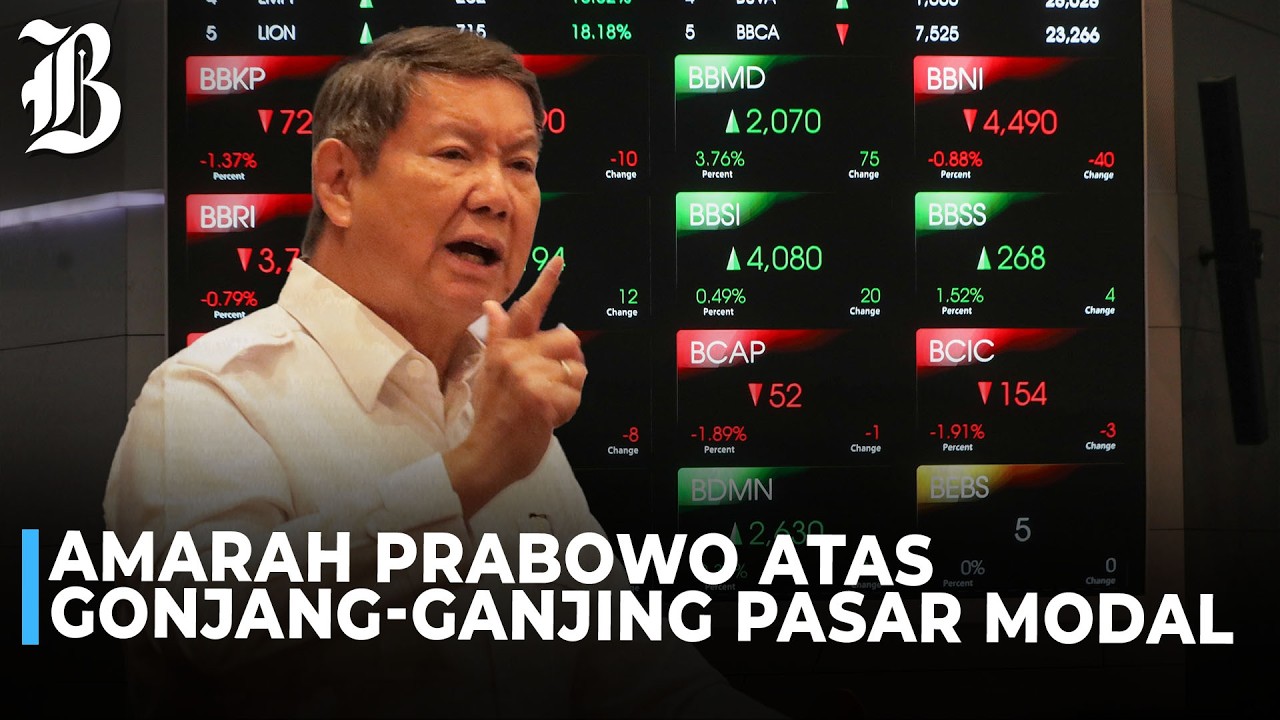 Hashim Djojohadikusumo Sebut prabowo Marah Dengan Gejolak Pasar Modal