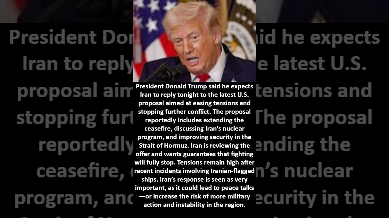 Трамп ожидает ответа Ирана сегодня вечером.