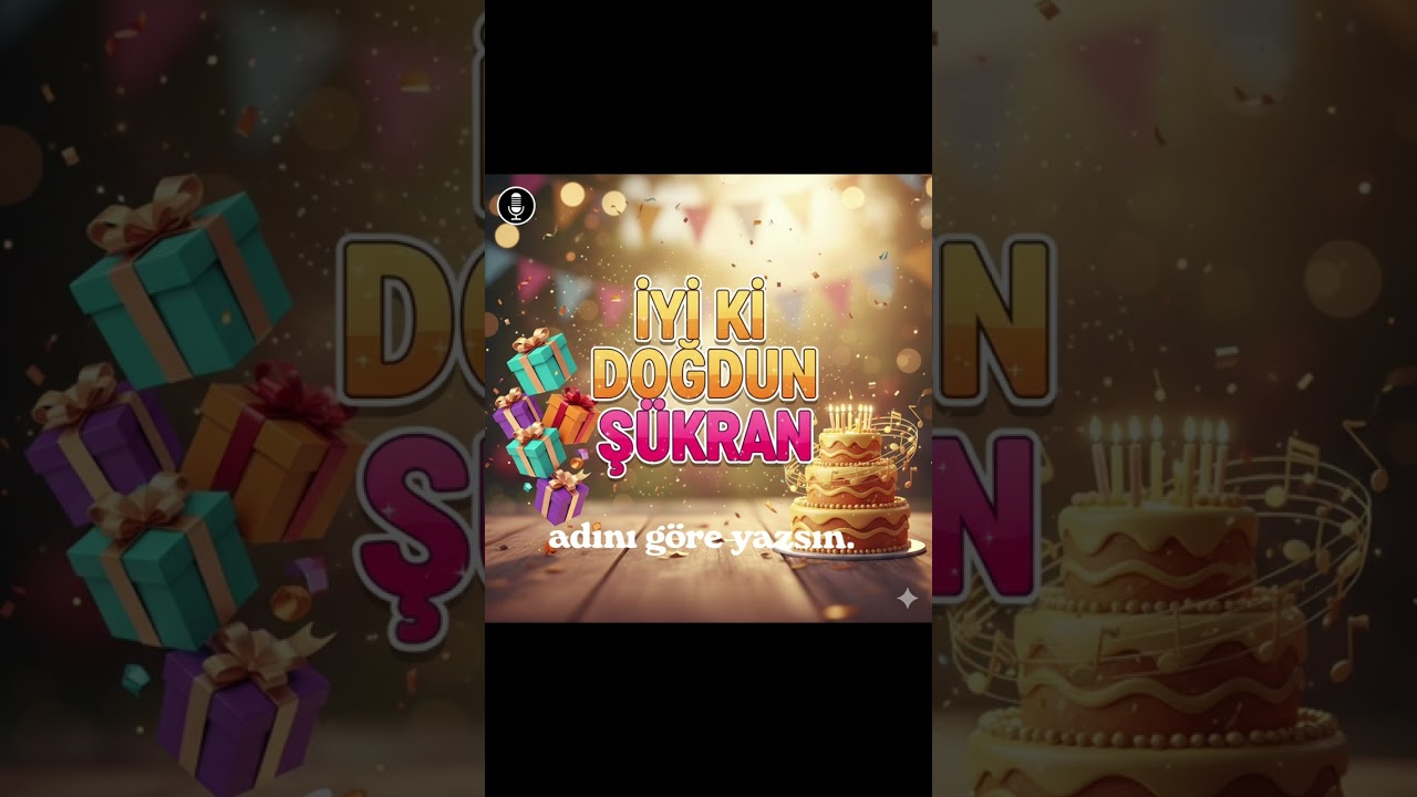 İyi ki Doğdun ŞÜKRAN | İsme Özel Doğum Günü Şarkısı 🎂