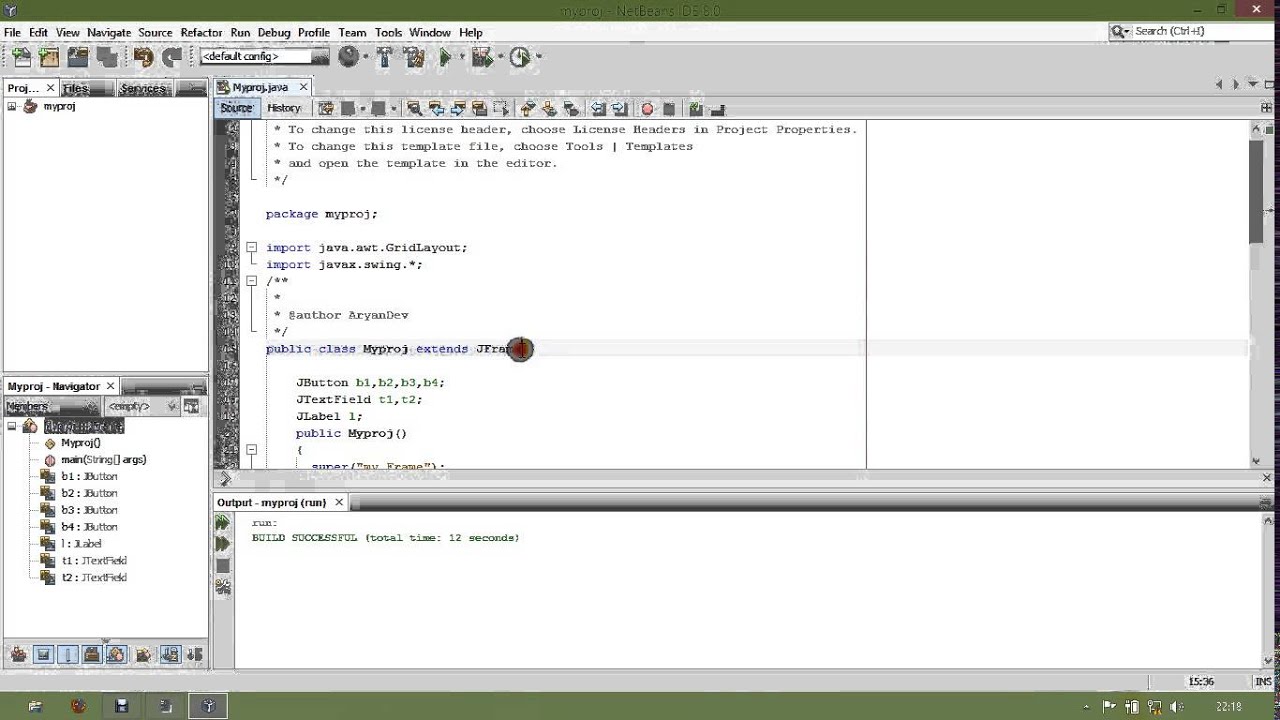 JFrame ActionListener