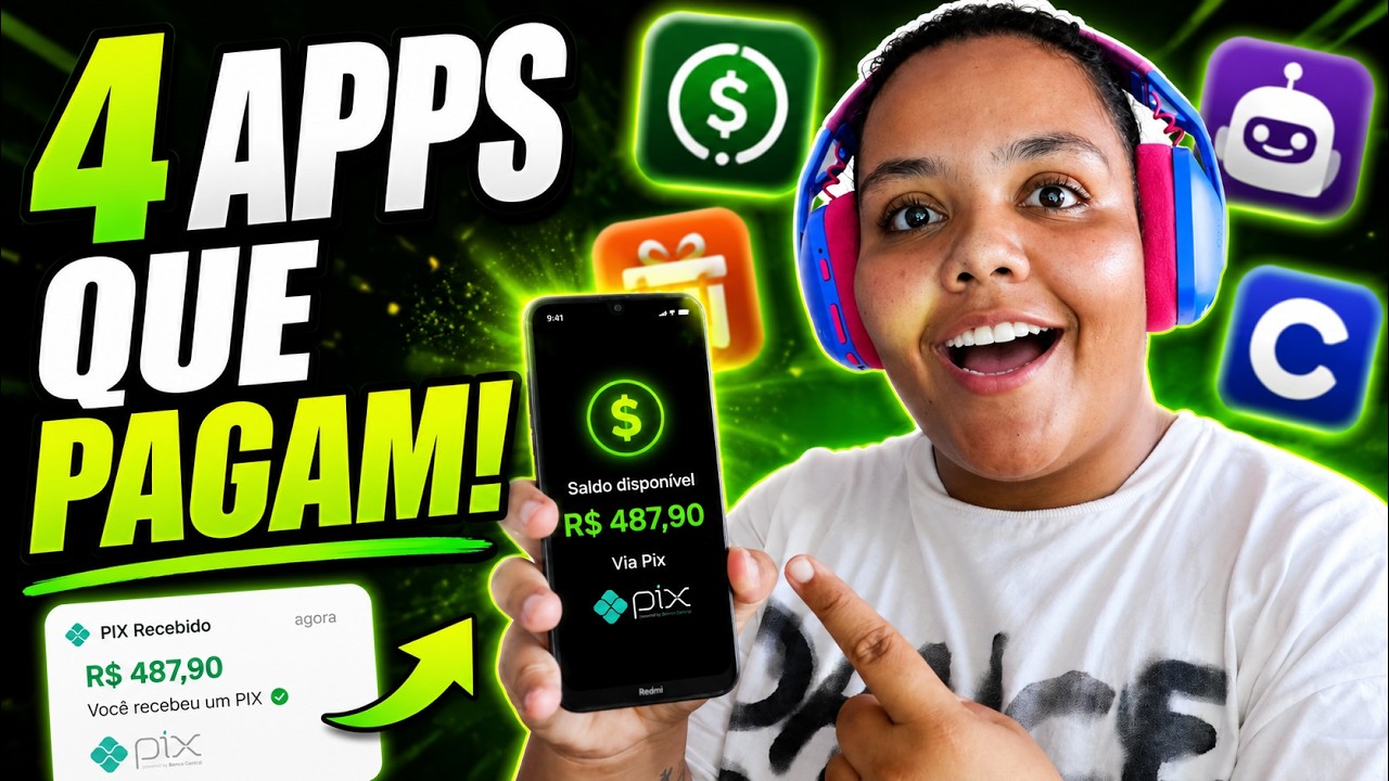 4 APPS NOVOS: Para fazer RENDA EXTRA de gra&ccedil;a
