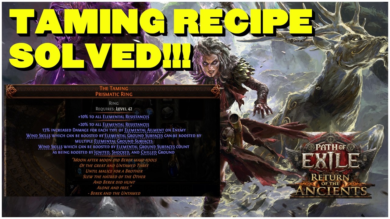 THE TAMING RECIPE WAS SOLVED!!! HOW TO GET THE TAMING IN PATH OF EXILE 2! NEW HIDDEN RECIPIE!
