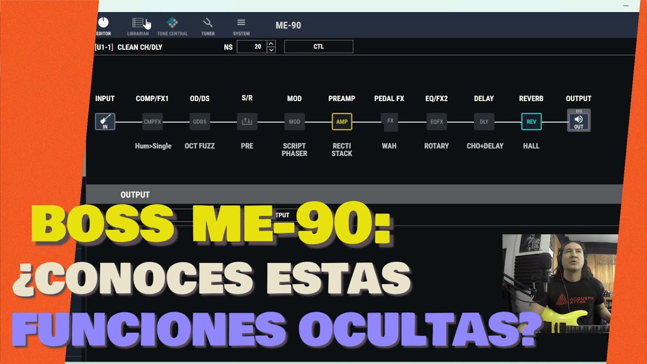 BOSS ME-90...¡TODO LO QUE NECESITAS SABER DEL EDITOR Y CARGAR IRs EXTERNOS!