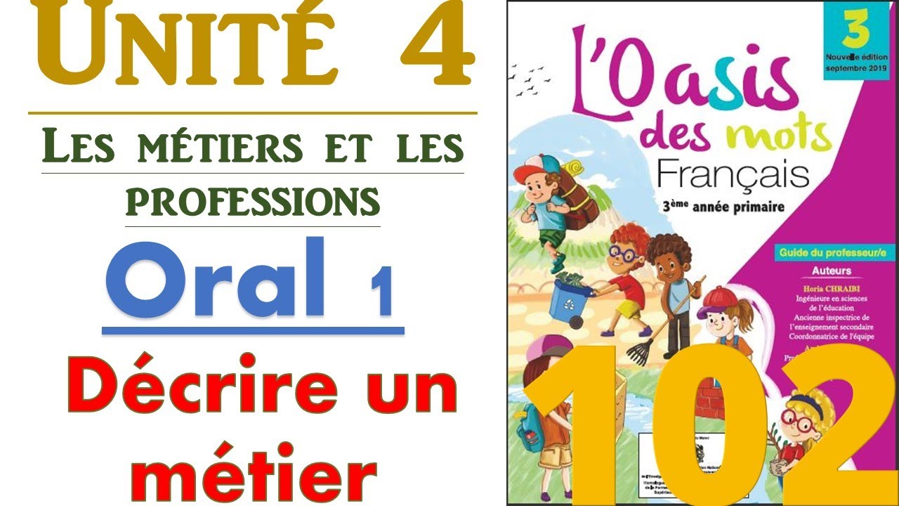 Thème 4 Métiers et professions  Décrire  un métier