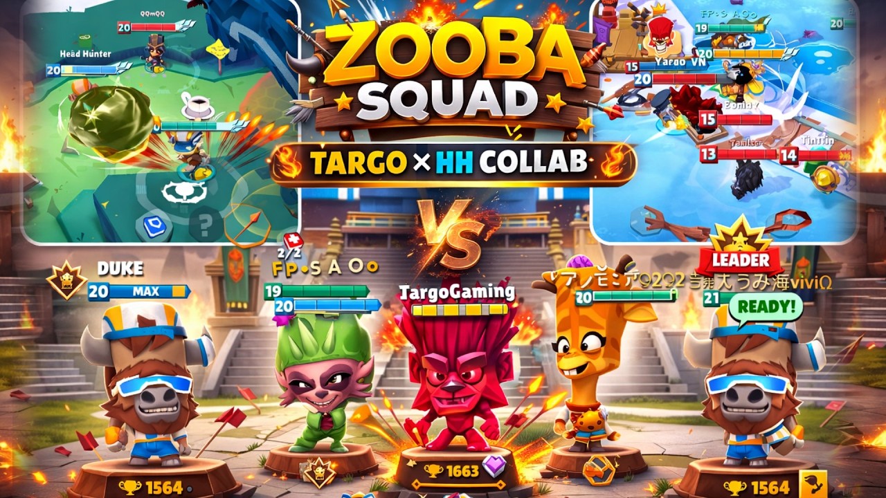 Zooba Squad MAX Level 20 🔥 Targo Head Hunter Collab Gameplay!