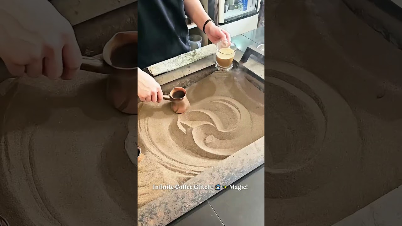Endless Coffee from Hot Sand?! 🔥 This Turkish Magic is Hypnotizing! ☕ #coffee #satisfying