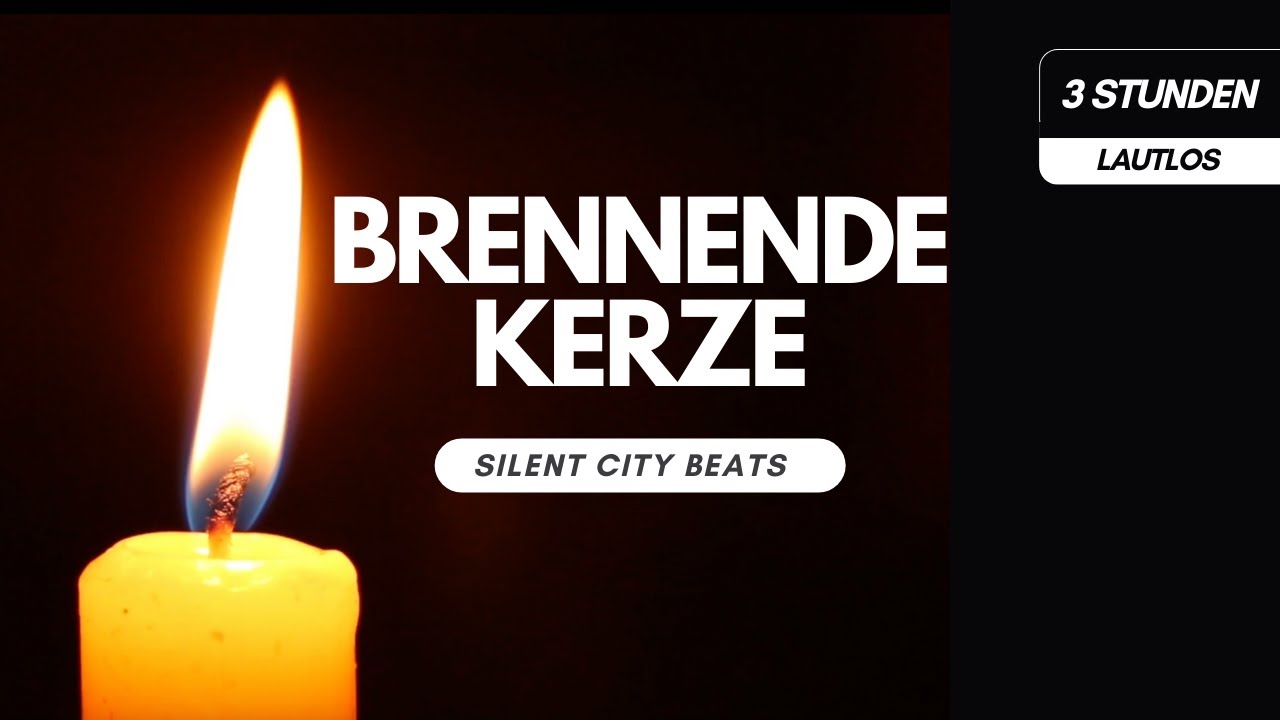 Kerzenlicht in Dunkelheit - ohne Ton | Kerze zur Entspannung