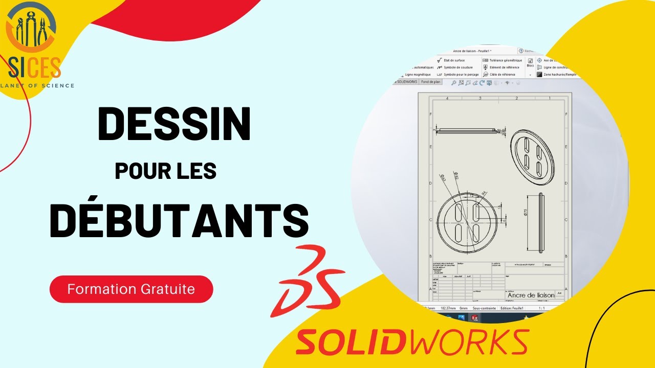 Principe de base de dessin dans SolidWorks pour les débutants  -Formation gratuite- Partie 1
