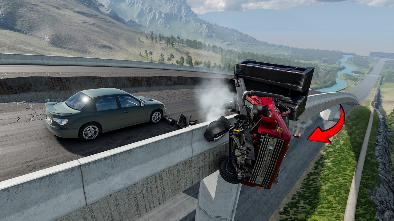 Full Throttle INSANE Long Downhill Mayhem! Satisfying Crashes & Speed Test | BeamNG.drive #2