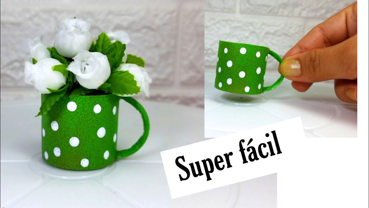 MINI XÍCARA COM RECICLAGEM / DIY ARTESANATO MARIA FIGUEIREDO
