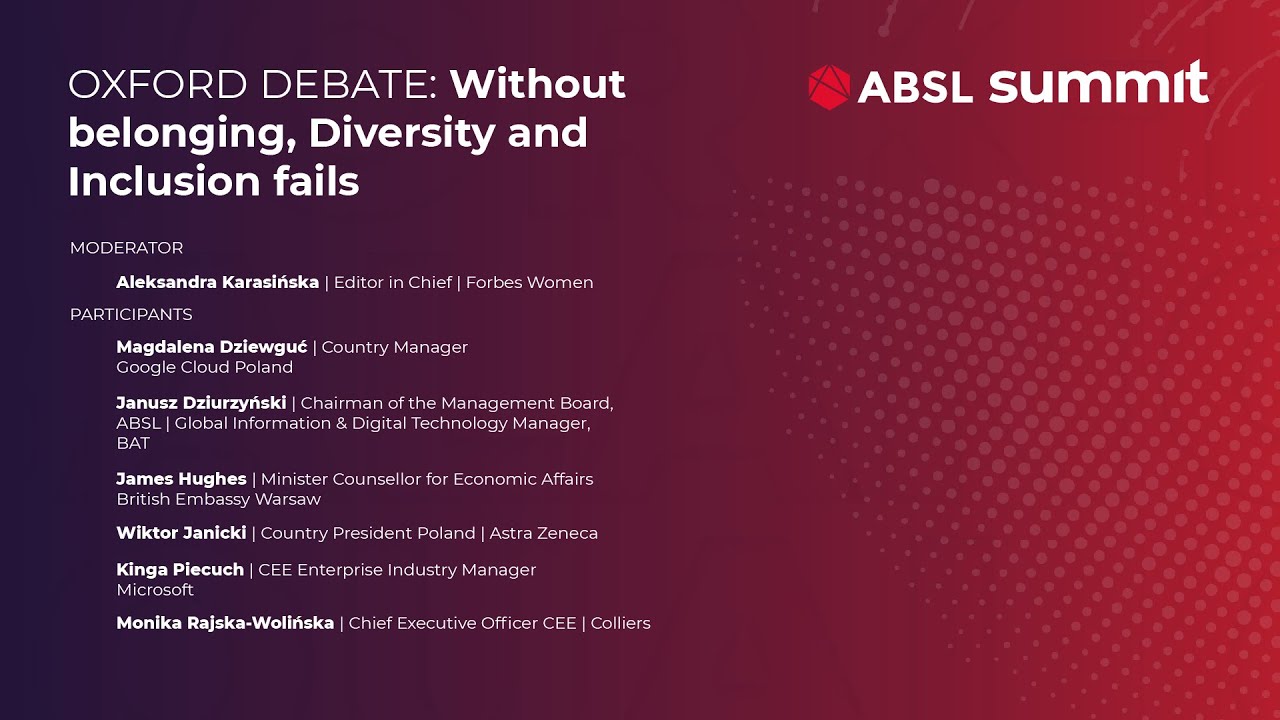 2021-09-15 12.30 Plenary: OXFORD DEBATE Without belonging, Diversity and Inclusion fails