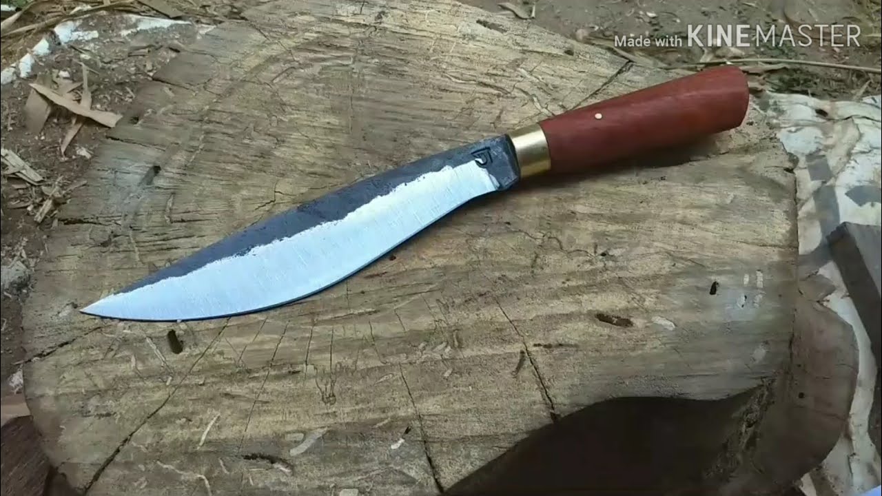 🇹🇭Making a E-nep Thai knife.. ทำมีดพื้นบ้านของไทย มีดอีเหน็บ byช่างโจ๊ก
