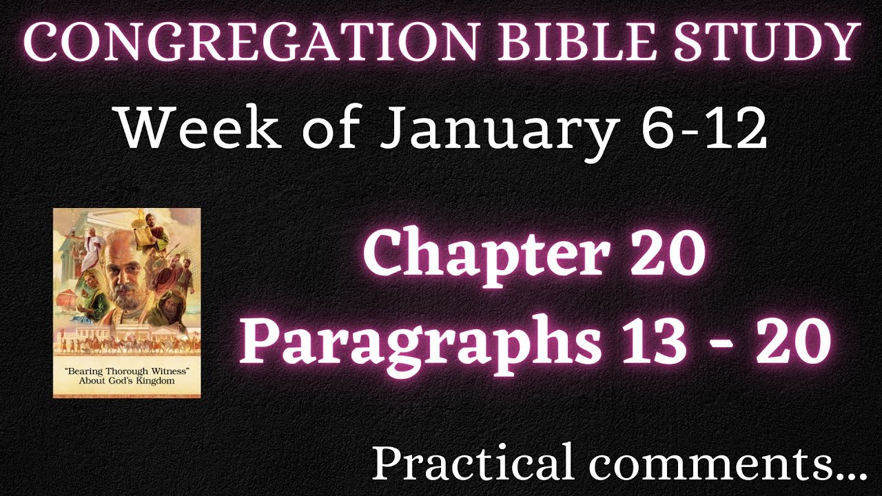 CONGREGATION BIBLE STUDY ✅Week of January 6 to 12 ♡ Practical Comments