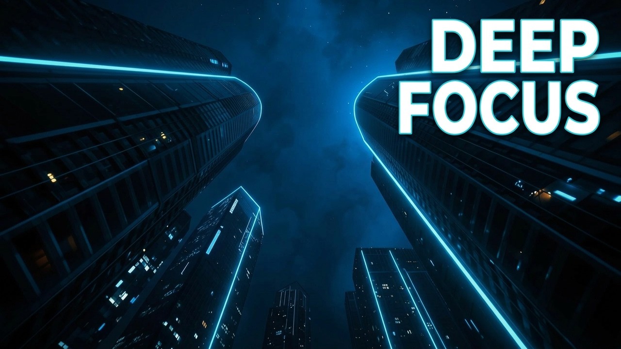 Looking Up: Neon Skyscrapers | 2 Hours Focus Flow Ambient Chill Trance