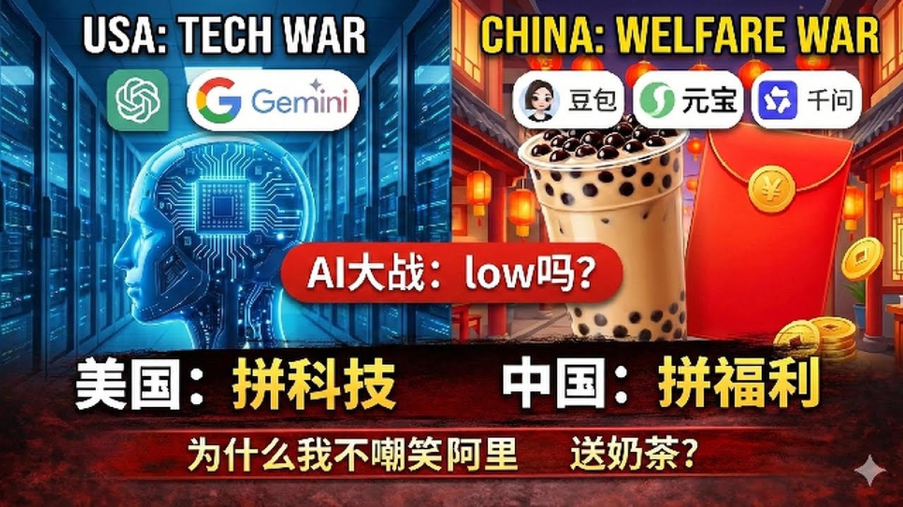 阿里千问送奶茶也被封！中美AI大战：硅谷拼技术，我们拼“发钱”？聊聊中国互联网的“暴力美学”