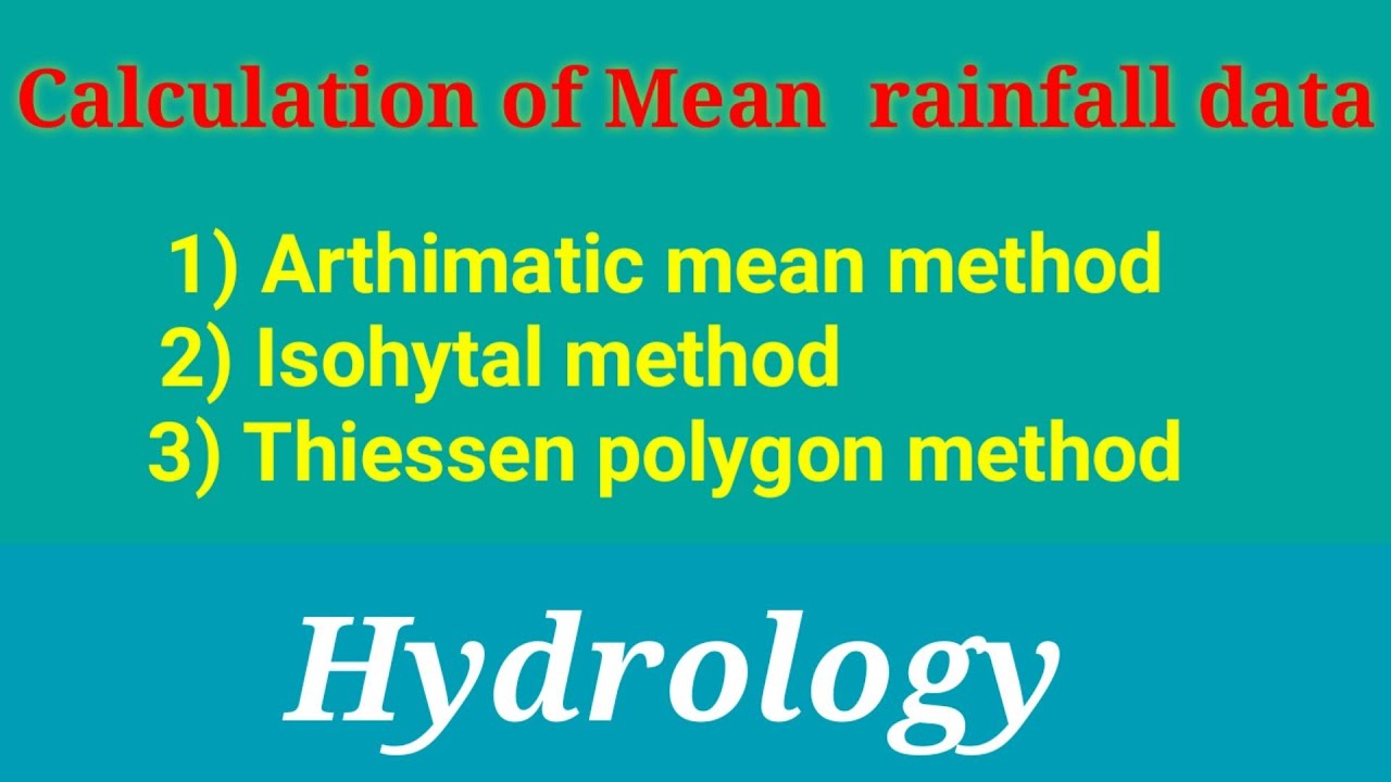 Calculation of mean rainfall | Engineering hydrology | Civil Engineering| Arthimatic mean | Isohytal