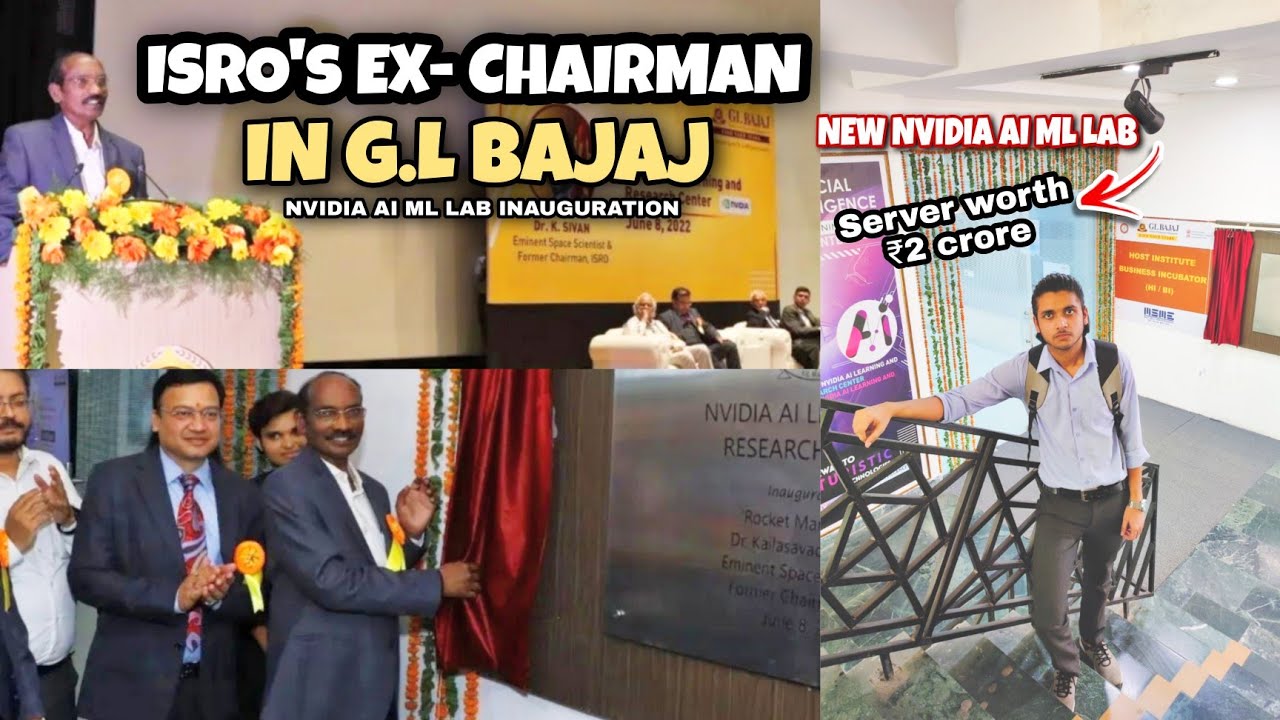 Dr. K. Sivan in G.L Bajaj Noida | Nvidia AI ML Lab inauguration by Rocket Man Of India [vlog]