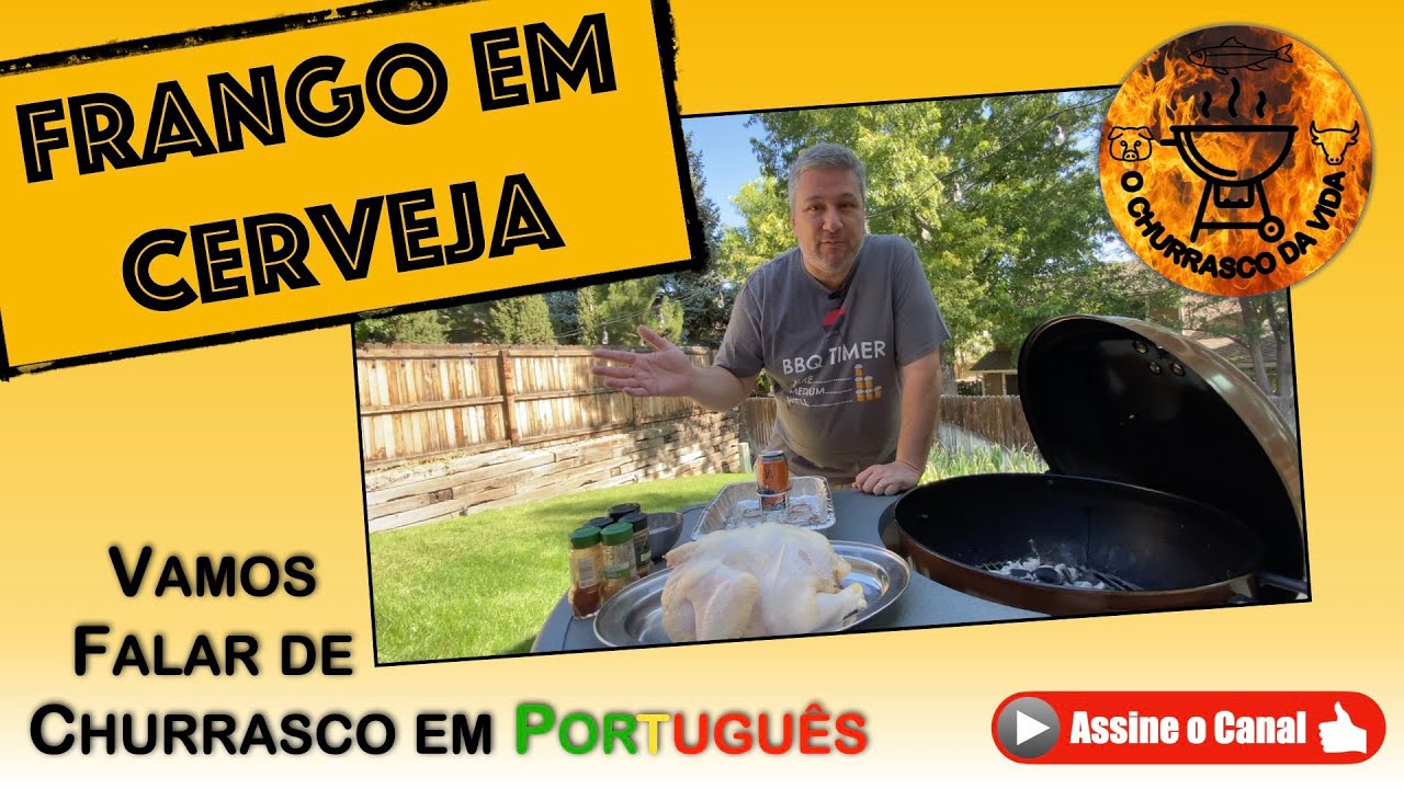 Frango em lata de cerveja