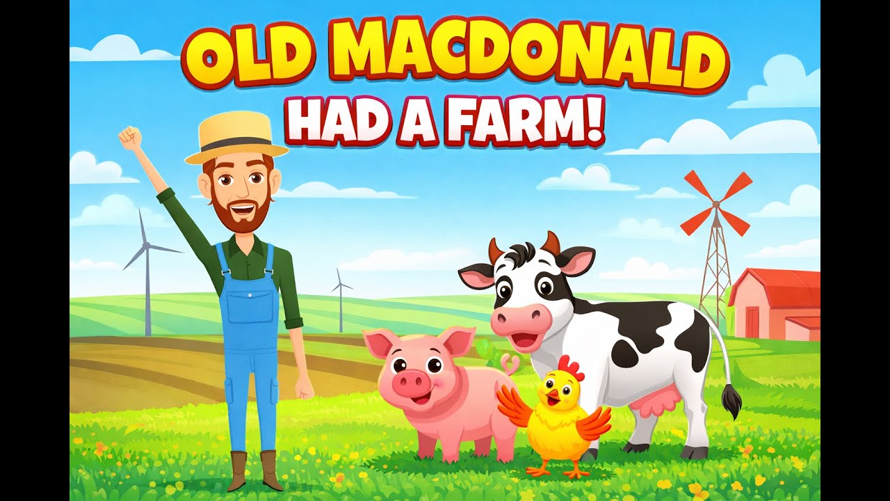 Old MacDonald Had a Farm | Farm Animals Song for Kids & Toddlers