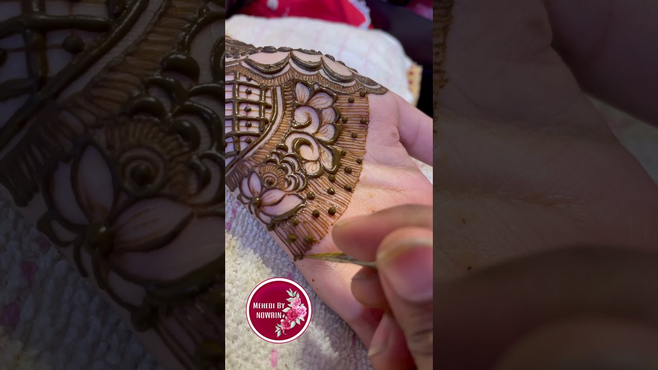 Dulhan Henna design on Real Bride | Mehedi By Nowrin 2021