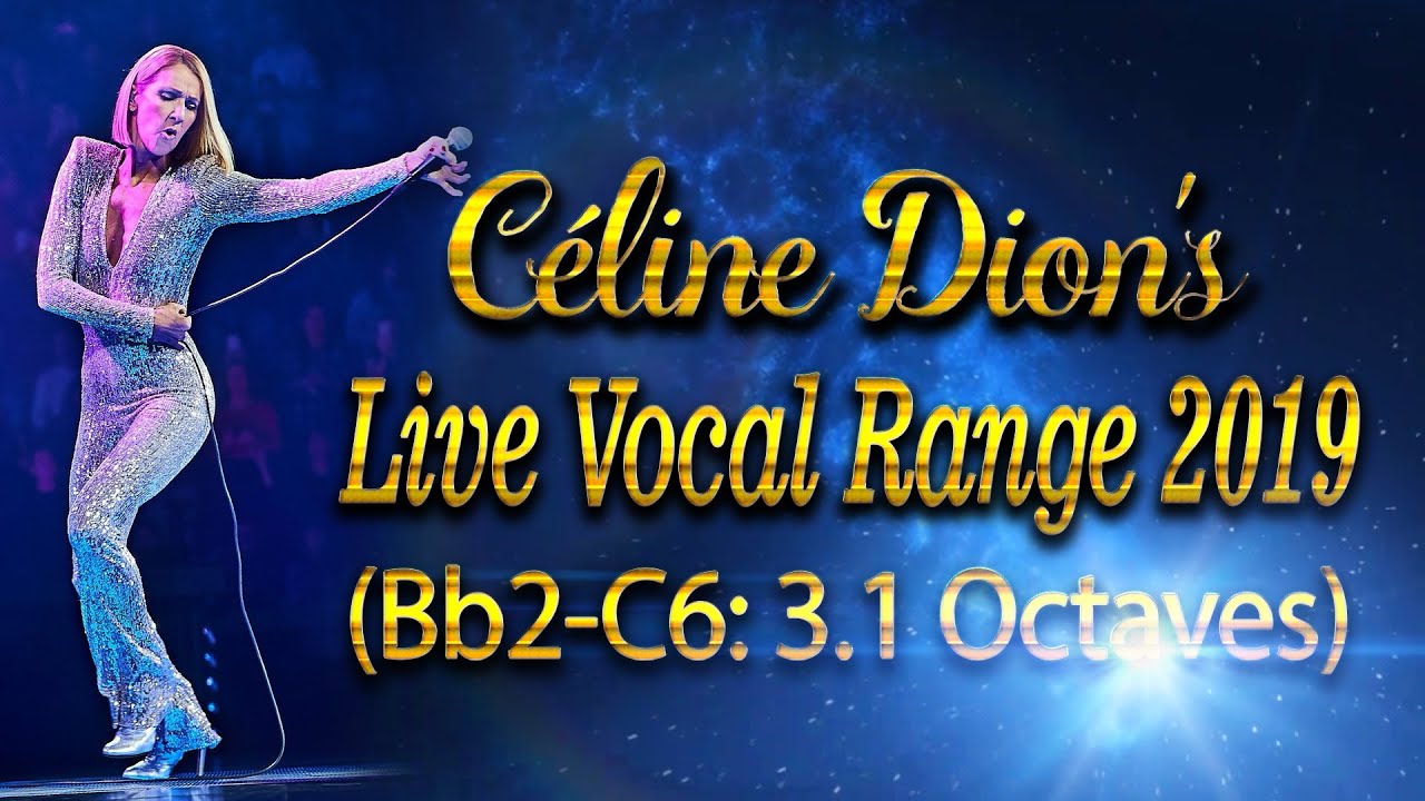Céline Dion's Live Vocal Range 2019 (Bb2-C6: 3.1 Octaves)